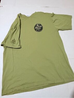 Midnight Toker Smokeshop Olive Green Graphic T-Shirt Short Sleeve Size L